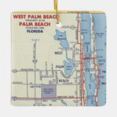 Retro Palm Beach FL Keramisch Ornament (Voorkant)