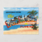 Retro Palm Beach, Florida Reizen Briefkaart (Voorkant)