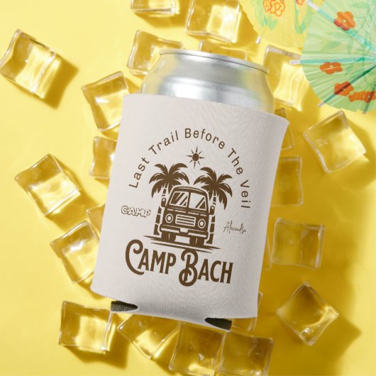Retro Palm Camper – Boho Bachelorette Weekend Blikjeskoeler (Insitu Zomer)