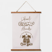 Retro Palm Camper – Boho Bachelorette Weekend Hangend Wandkleed (Voorkant)
