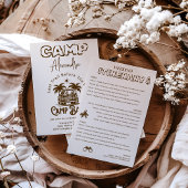 Retro Palm Camper – Boho Bachelorette Weekend Kaart