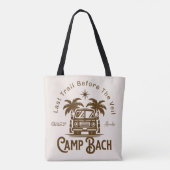 Retro Palm Camper – Boho Bachelorette Weekend Tote Bag (Achterkant)