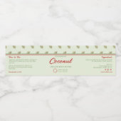 Retro Palm Leaves Cosmetics Jar Wrap-Around Label Waterfles Etiket (Enkel label)