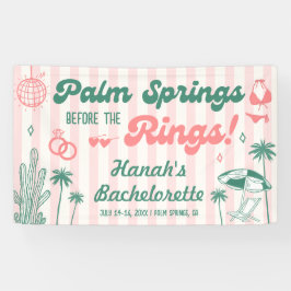 Retro Palm Spring Bachelorette Welkom Spandoek