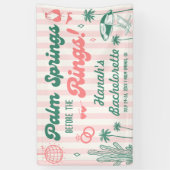 Retro Palm Spring Bachelorette Welkom Spandoek (Verticaal)