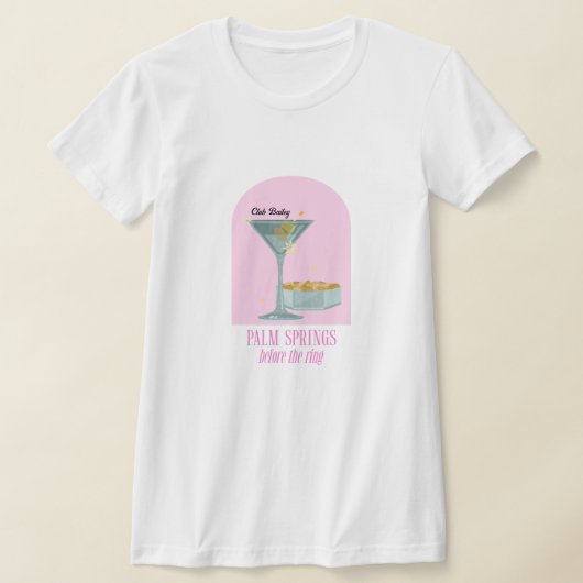 Retro Palm Springs Bachelorette Party T-shirt (Laagn)