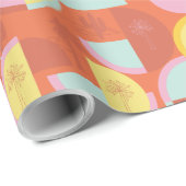 Retro Palm Springs Cactus Cadeaupapier (Rol Hoek)