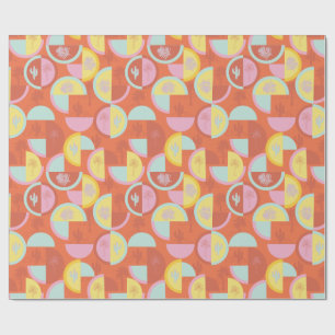 Retro Palm Springs Cactus Cadeaupapier