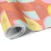 Retro Palm Springs Cactus Cadeaupapier (Rol Hoek)