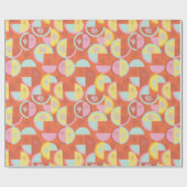 Retro Palm Springs Cactus Gift Wrap Paper Cadeaupapier (Vlak)