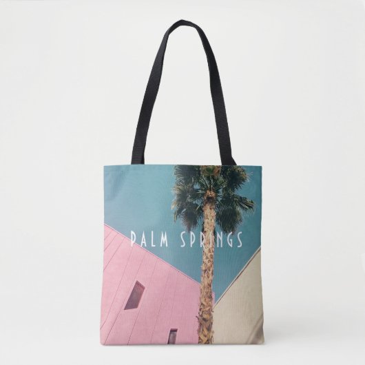 Retro Palm Springs-Canvas tas (Voorkant)