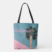 Retro Palm Springs-Canvas tas (Achterkant)
