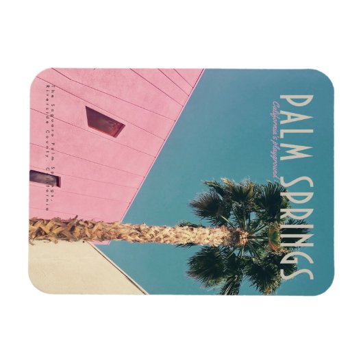 Retro Palm Springs Flexible Magnet Magneet (Horizontaal)