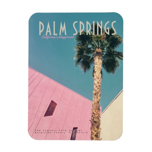 Retro Palm Springs Flexible Magnet Magneet (Verticaal)