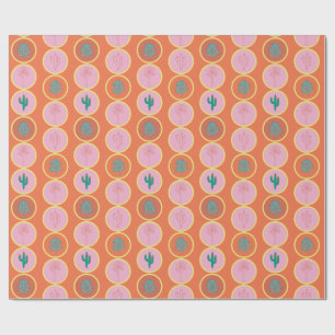 Retro Palm Springs Geometrische cirkels Gift Wrap Cadeaupapier