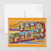 Retro Palm Springs Greeting Postcard Briefkaart (Voorkant / Achterkant)