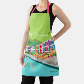 Retro Palm Springs Hotel All-Over Print Apron Schort (Insitu)