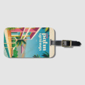 Retro Palm Springs-hotel Bagagelabel (Voorkant (horizontaal))