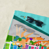 Retro Palm Springs Hotel Beach Towel Strandlaken (In situ)