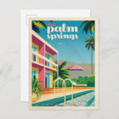 Retro Palm Springs-hotel Briefkaart (Voorkant / Achterkant)
