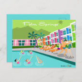 Retro Palm Springs Hotel Briefkaart (Voorkant / Achterkant)