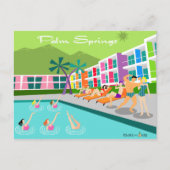 Retro Palm Springs Hotel Briefkaart (Voorkant)