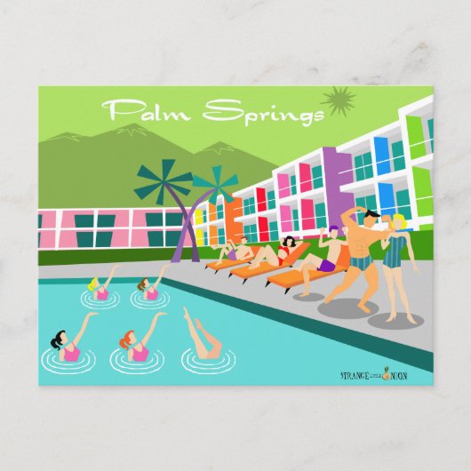 Retro Palm Springs Hotel Briefkaart (Voorkant)