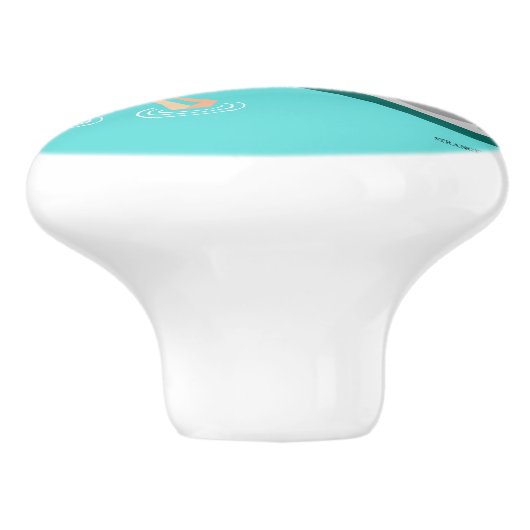 Retro Palm Springs Hotel Ceramic Pull Keramische Knop (Zijkant)