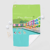 Retro Palm Springs Hotel Golf Towel Golfhanddoek (Insitu)