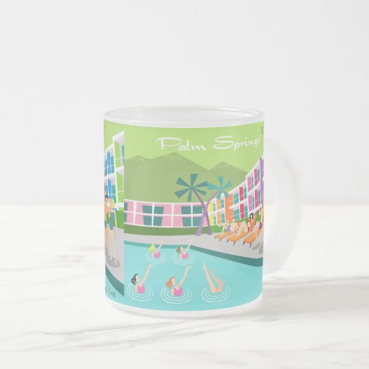 Retro Palm Springs Hotel Mok (Voorkant rechts)