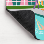 Retro Palm Springs Hotel Mousepad Muismat (Hoek)