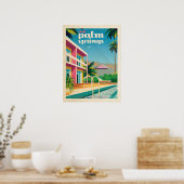 Retro Palm Springs-hotel Poster (Keuken)