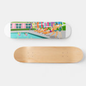 Retro Palm Springs Hotel Skateboard (Horizontaal)