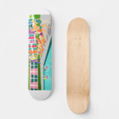 Retro Palm Springs Hotel Skateboard (Voorkant)