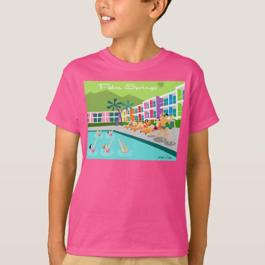 Retro Palm Springs Hotel T-Shirt (Voorkant)