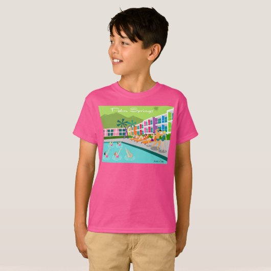 Retro Palm Springs Hotel T-Shirt (Voorkant volledig)