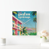 Retro Palm Springs-hotel Vierkante Klok (Huis)