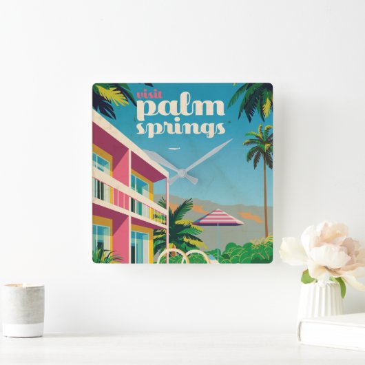 Retro Palm Springs-hotel Vierkante Klok (Huis)