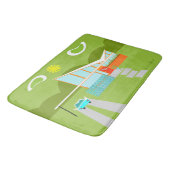 Retro Palm Springs House Bath Mat (Gekanteld)