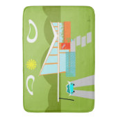 Retro Palm Springs House Bath Mat (Voorkant Verticaal)