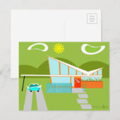 Retro Palm Springs House Briefkaart (Voorkant / Achterkant)