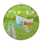 Retro Palm Springs House Dart Board Dartbord (Voorkant)