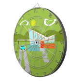 Retro Palm Springs House Dart Board Dartbord (Voorkant Rechts)