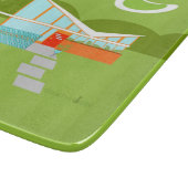 Retro Palm Springs House glazen snijplank (Hoek)