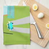 Retro Palm Springs House Kitchen Towel Theedoek (Quarter Fold)