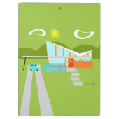 Retro Palm Springs House Klembord (Achterkant)