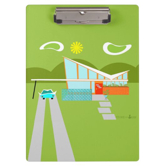 Retro Palm Springs House Klembord (Voorkant)