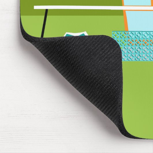 Retro Palm Springs House Mousepad Muismat (Hoek)