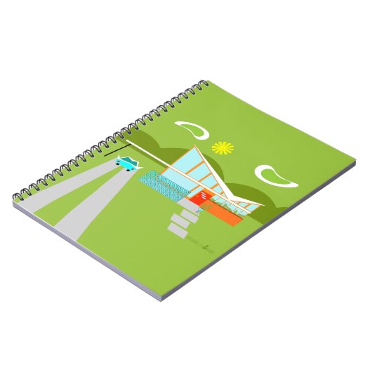 Retro Palm Springs House Notitieboek (Linkerzijde)