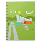 Retro Palm Springs House Notitieboek (Voorkant)